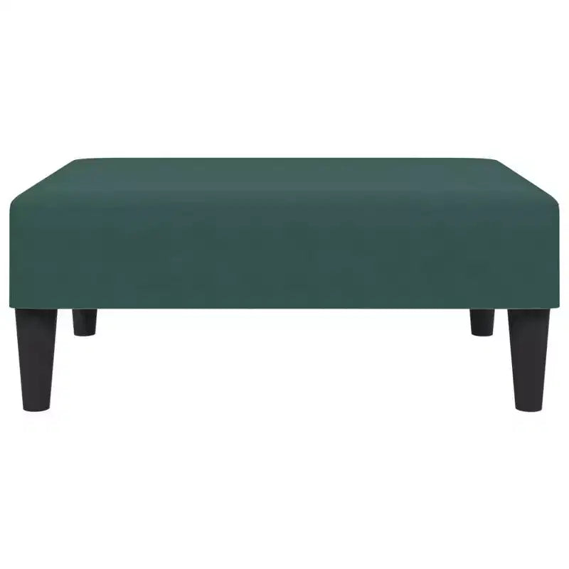 vidaXL Canapé-lit 2 places avec repose-pieds Velours vert foncé