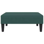 vidaXL Canapé-lit 2 places avec repose-pieds Velours vert foncé