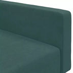 vidaXL Canapé-lit 2 places avec repose-pieds Velours vert foncé