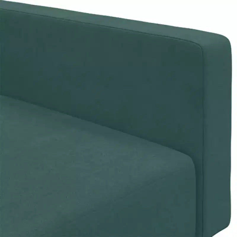 vidaXL Canapé-lit 2 places avec repose-pieds Velours vert foncé
