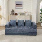 Divano Letto da Terra Okak Chenille Lounge con Materasso Pieghevole Convertibile, Divano Futon a 2 Posti per Soggiorno, Camera da Letto