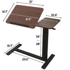 Tavolino da Letto Regolabile in Altezza con Ruote, Tavolo Comodino Inclinabile per Poltrona Reclinabile, Design Ergonomico, Pieghevole e Facile da Spostare