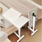 Tavolino da Letto Regolabile in Altezza con Ruote, Tavolo Comodino Inclinabile per Poltrona Reclinabile, Design Ergonomico, Pieghevole e Facile da Spostare