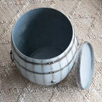 Table d'appoint d'extérieur en fer galvanisé style rustique Aragon de GDFStudio