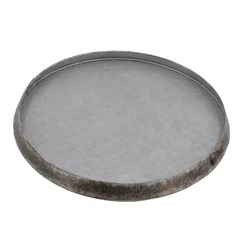 Table d'appoint d'extérieur en fer galvanisé style rustique Aragon de GDFStudio