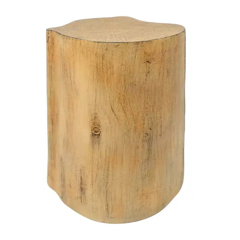 Tavolino da esterno Okak 2 in 1 irregolare con design a spacco, tavolino laterale da esterno con finitura in legno invecchiato, tavolo da bar da esterno per il cortile