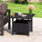 Costway Lot de 2 tables d'appoint d'extérieur avec trou pour parasol de 4,8 cm, base de parasol de terrasse