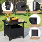 Costway Lot de 2 tables d'appoint d'extérieur avec trou pour parasol de 4,8 cm, base de parasol de terrasse