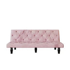 TUYOHW Canapé convertible peu encombrant de 168 cm, canapé-lit en velours avec cadre en bois robuste, causeuse réglable sur 3 positions pour salon