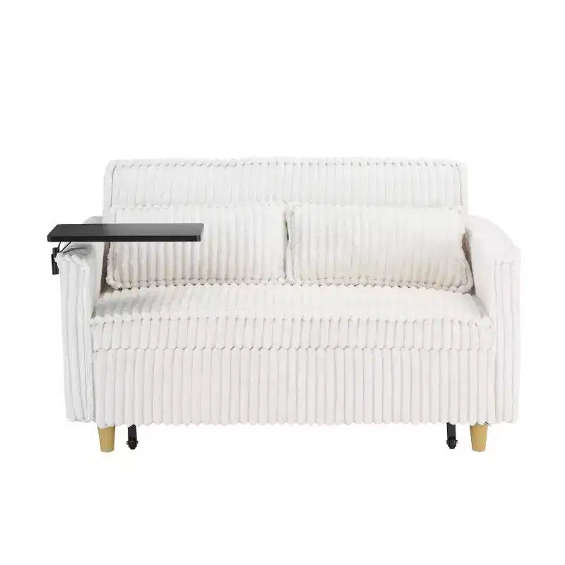 Divano convertibile salvaspazio TUYOHW, divano letto in velluto a coste con piano del tavolo rimovibile e porta USB, divanetto multifunzionale per il soggiorno