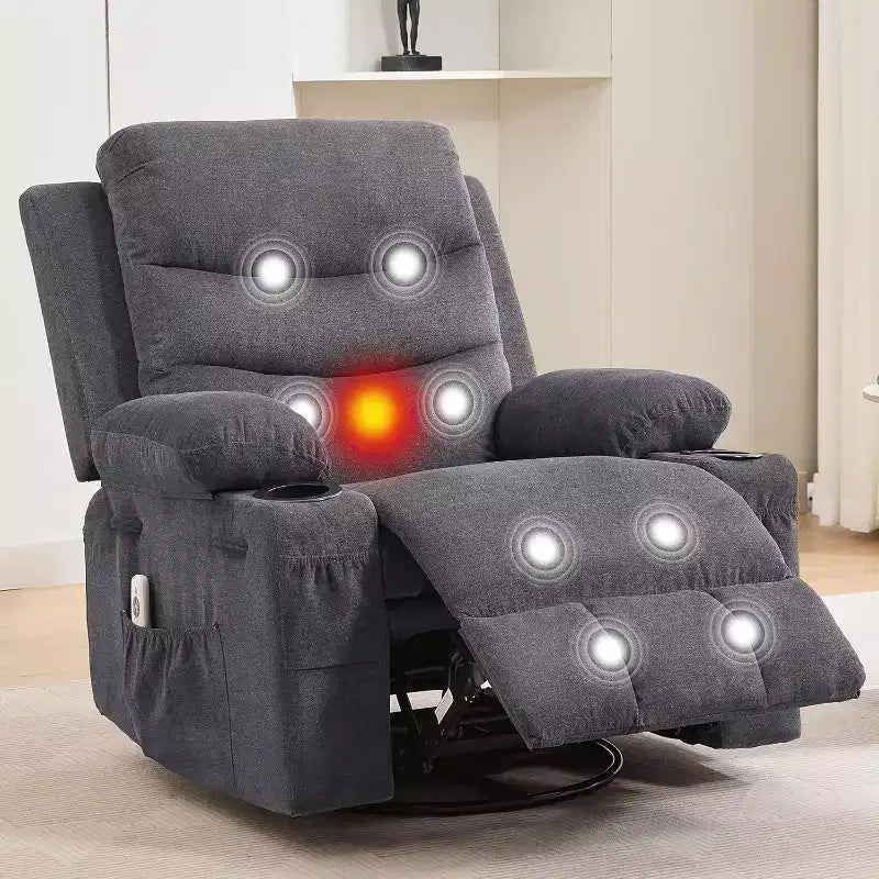 Poltrona Reclinabile Elettrica Divano Reclinabile Regolabile Poltrona Reclinabile Elettrica Poltrona Pigra Seduta per Home Theater con Massaggio Riscaldante per Soggiorno, Camera da Letto, Ufficio