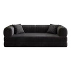 Canapé d'angle modulable sans accoudoirs Whisen 78.8, convertible en lit, canapé de compression avec coussins de dossier et accoudoirs.
