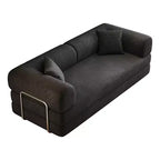 Canapé d'angle modulable sans accoudoirs Whisen 78.8, convertible en lit, canapé de compression avec coussins de dossier et accoudoirs.