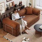 Canapé d'angle modulable sans accoudoirs Whisen 78.8, convertible en lit, canapé de compression avec coussins de dossier et accoudoirs.
