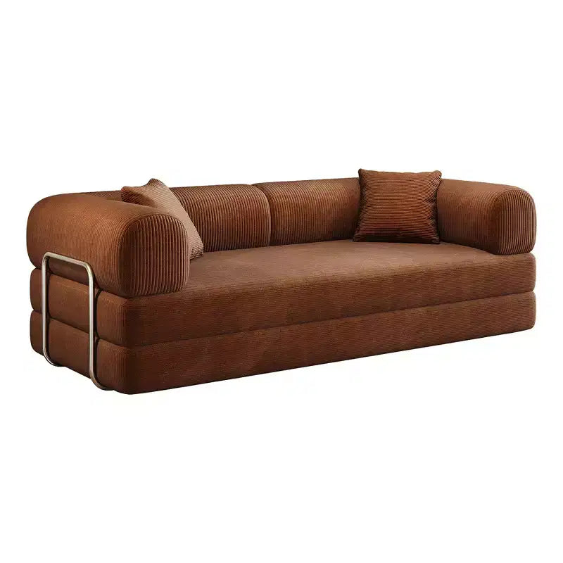 Canapé d'angle modulable sans accoudoirs Whisen 78.8, convertible en lit, canapé de compression avec coussins de dossier et accoudoirs.
