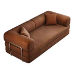 Canapé d'angle modulable sans accoudoirs Whisen 78.8, convertible en lit, canapé de compression avec coussins de dossier et accoudoirs.