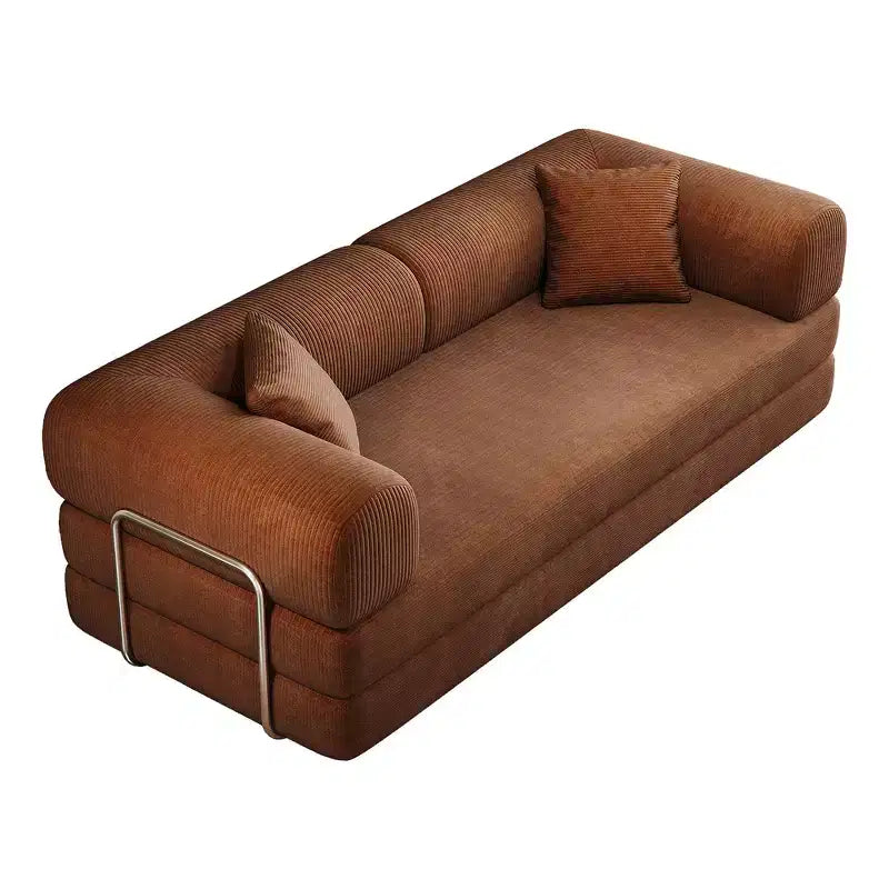 Canapé d'angle modulable sans accoudoirs Whisen 78.8, convertible en lit, canapé de compression avec coussins de dossier et accoudoirs.