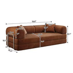 Canapé d'angle modulable sans accoudoirs Whisen 78.8, convertible en lit, canapé de compression avec coussins de dossier et accoudoirs.
