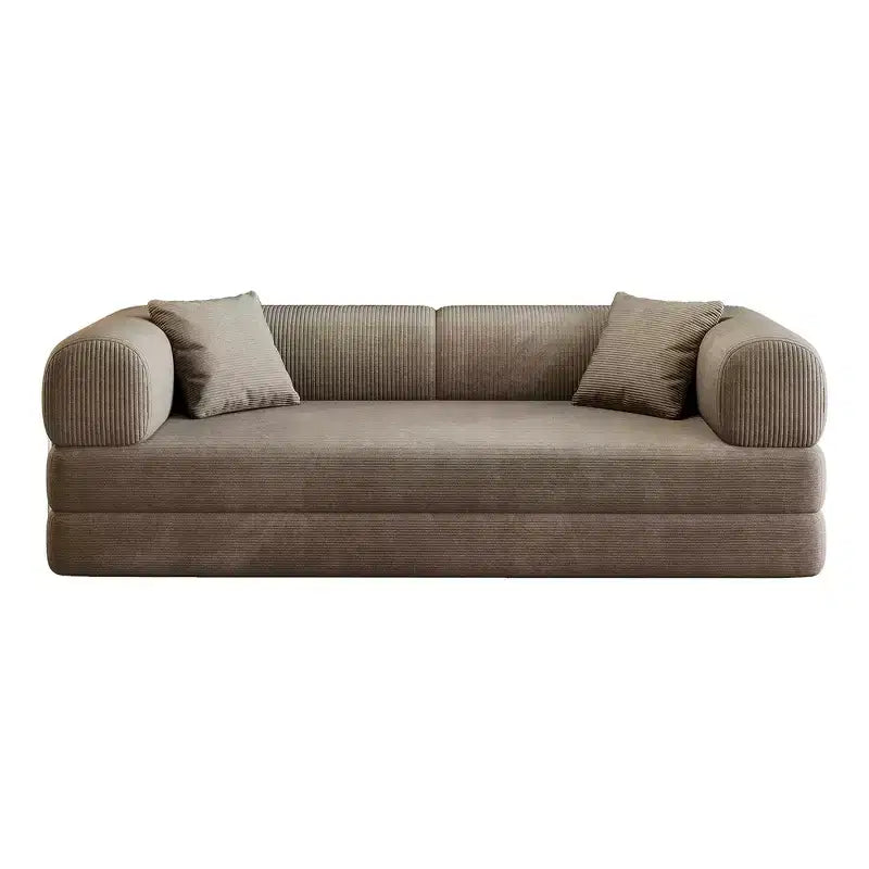Canapé d'angle modulable sans accoudoirs Whisen 78.8, convertible en lit, canapé de compression avec coussins de dossier et accoudoirs.
