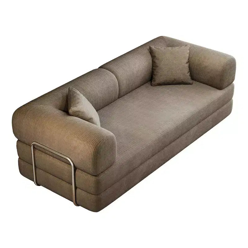 Canapé d'angle modulable sans accoudoirs Whisen 78.8, convertible en lit, canapé de compression avec coussins de dossier et accoudoirs.