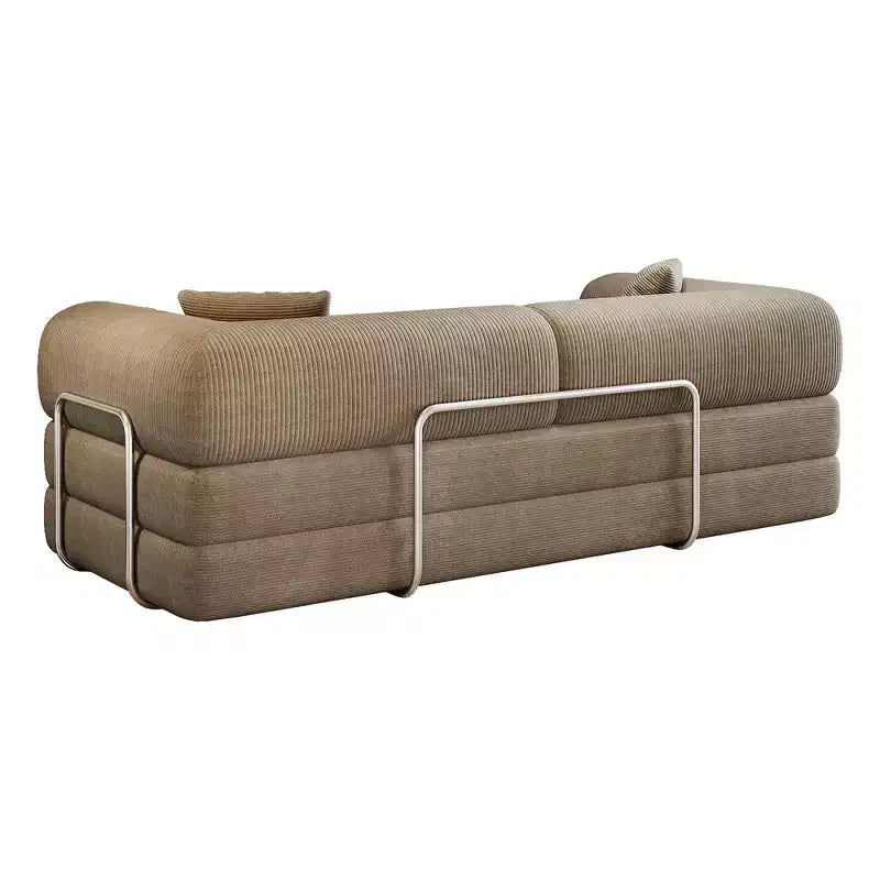Canapé d'angle modulable sans accoudoirs Whisen 78.8, convertible en lit, canapé de compression avec coussins de dossier et accoudoirs.