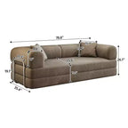 Canapé d'angle modulable sans accoudoirs Whisen 78.8, convertible en lit, canapé de compression avec coussins de dossier et accoudoirs.
