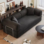 Canapé d'angle modulable sans accoudoirs Whisen 78.8, convertible en lit, canapé de compression avec coussins de dossier et accoudoirs.