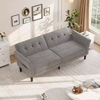 89 Canapé-lit futon, canapé-lit convertible avec dossier et accoudoirs réglables, canapé-lit moderne pour salon, chambre et appartements