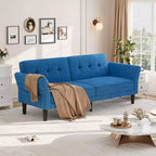 89 Canapé-lit futon, canapé-lit convertible avec dossier et accoudoirs réglables, canapé-lit moderne pour salon, chambre et appartements