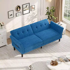 89 Canapé-lit futon, canapé-lit convertible avec dossier et accoudoirs réglables, canapé-lit moderne pour salon, chambre et appartements