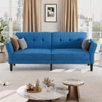 89 Canapé-lit futon, canapé-lit convertible avec dossier et accoudoirs réglables, canapé-lit moderne pour salon, chambre et appartements