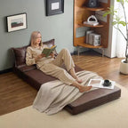 VINGLI Divano Letto Futon, Poltrona Letto Trasformabile 5 in 1, Mobile per Camper, Letto Estraibile a Terra per Piccoli Spazi, Soggiorno, Camera da Letto