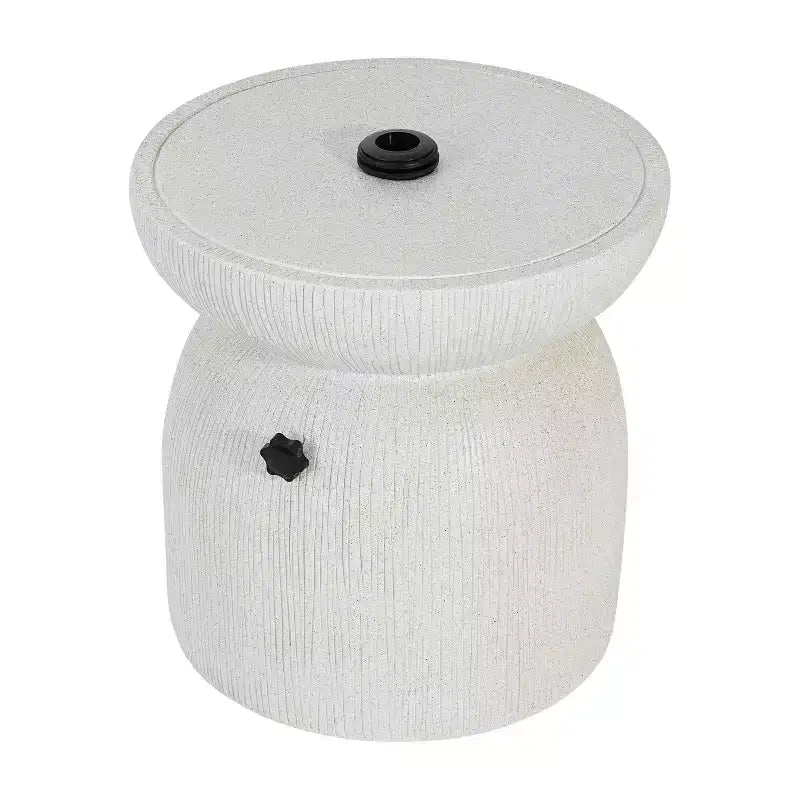 Christopher Knight Home Sava, tavolino laterale in calcestruzzo leggero per patio con foro per ombrellone