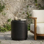 Christopher Knight Home Faye Modern Round Lightweight Concrete Outdoor Side Table