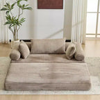 Karl Home | Canapé-lit convertible moderne King Size empilable en velours côtelé