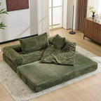 Karl Home | Canapé-lit convertible moderne King Size empilable en velours côtelé