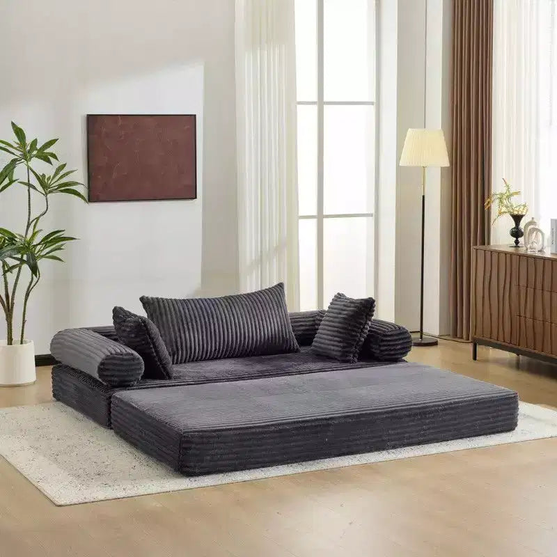 Karl Home | Divano letto trasformabile moderno King Size Divano letto impilabile in velluto a coste