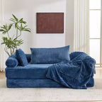 Karl Home | Canapé-lit convertible moderne King Size empilable en velours côtelé