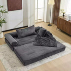 Karl Home | Canapé-lit convertible moderne King Size empilable en velours côtelé