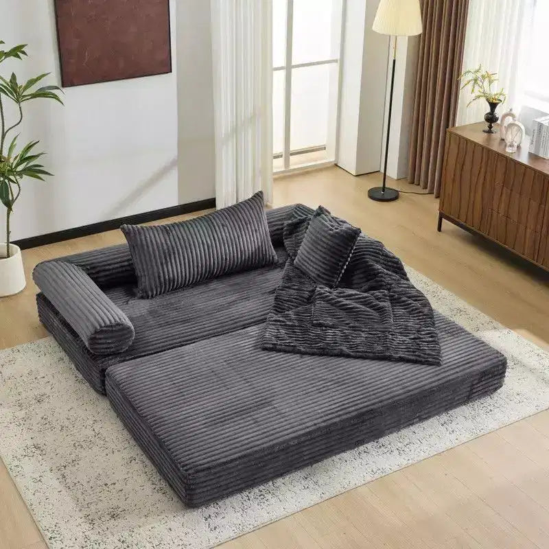 Karl Home | Divano letto trasformabile moderno King Size Divano letto impilabile in velluto a coste