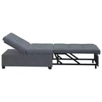 vidaXL Divano letto grigio scuro 67 x 194 x 38 cm Velluto