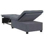 vidaXL Divano letto grigio scuro 67 x 194 x 38 cm Velluto