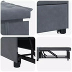 vidaXL Divano letto grigio scuro 67 x 194 x 38 cm Velluto