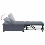 vidaXL Divano letto grigio scuro 67 x 194 x 38 cm Velluto