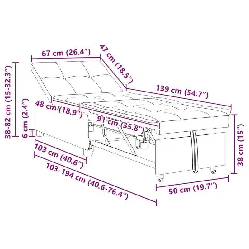 vidaXL Divano letto grigio scuro 67 x 194 x 38 cm Velluto