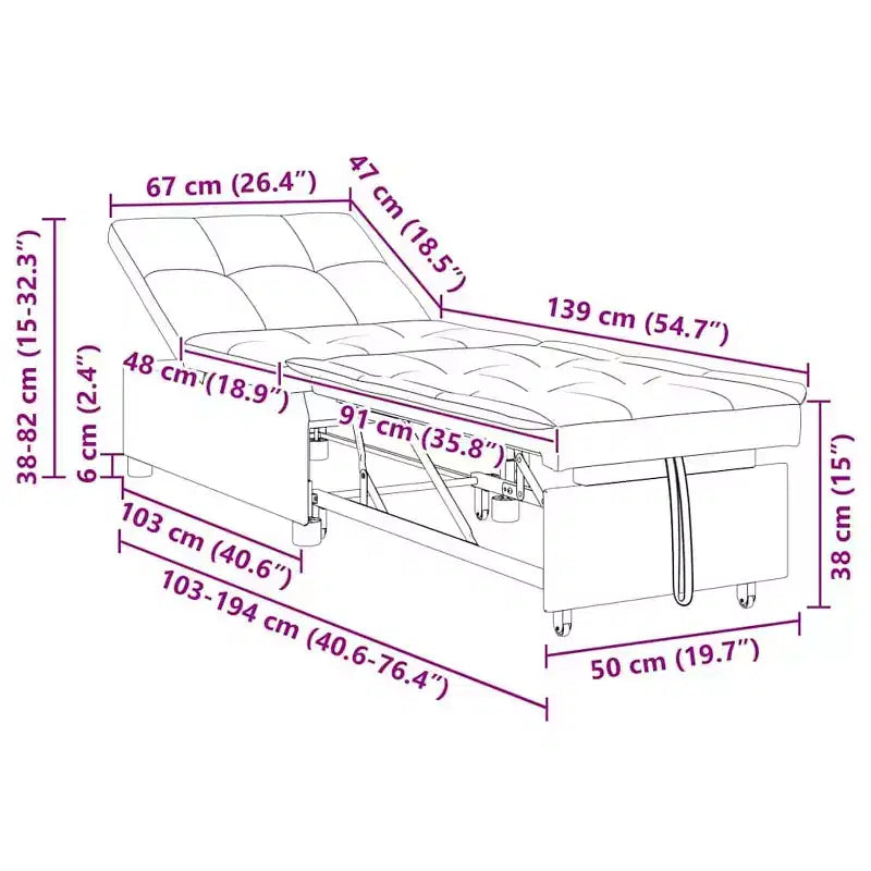 vidaXL Divano letto grigio scuro 67 x 194 x 38 cm Velluto