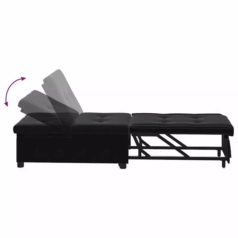 vidaXL Divano letto grigio scuro 67 x 194 x 38 cm Velluto