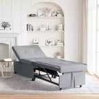 vidaXL Divano letto grigio chiaro 194 x 67 x 37 cm in tessuto