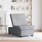 vidaXL Divano letto grigio chiaro 194 x 67 x 37 cm in tessuto