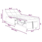 vidaXL Divano letto grigio chiaro 194 x 67 x 37 cm in tessuto